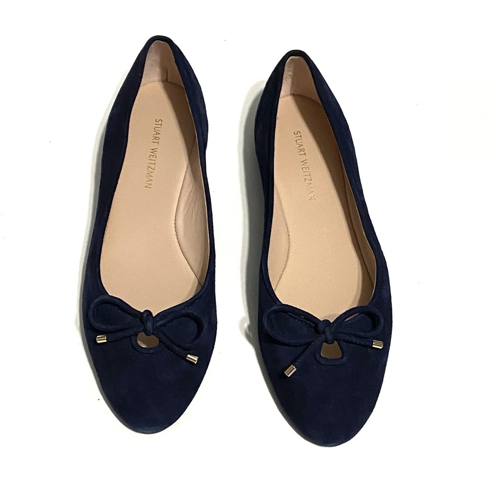 STUART WEITZMAN Womens Ballet Flats Gabby Almond Toe NEW Slip On Suede 5 M